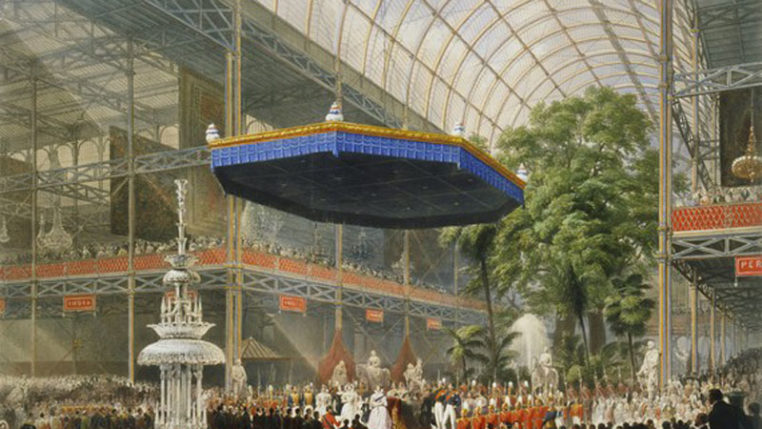 Eröffnung der ersten Weltausstellung im Kristallpalast in London. - Bild: Gemeinfrei über Wikimedia Commons