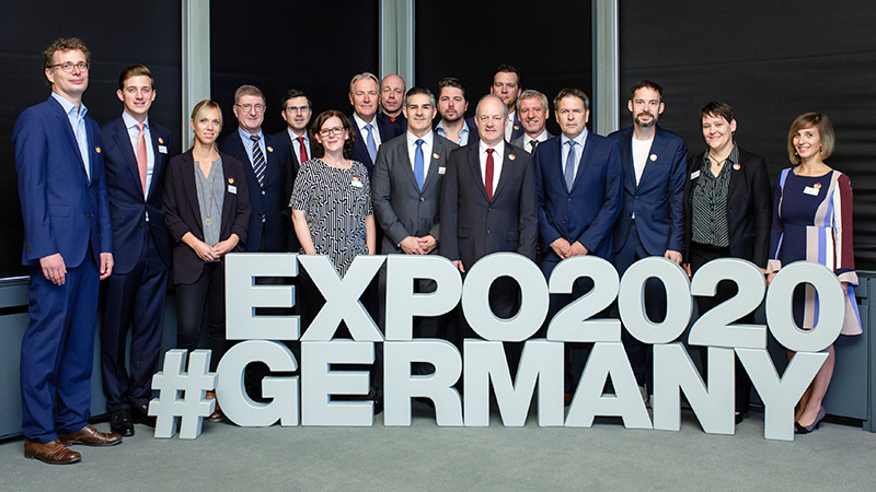 Das Team für den Deutschen Pavillon von Bundeswirtschaftsministerium, Koelnmesse, ARGE Deutscher Pavillon EXPO 2020 und LAVA Architekten